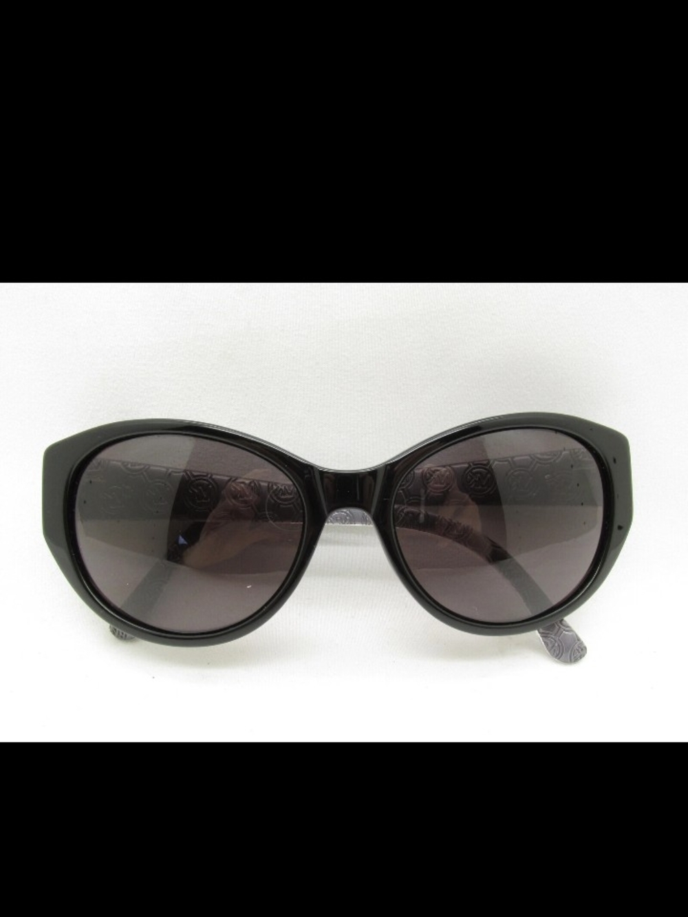 Michael Kors Black Oversized Round Cat-Eye Sunglasses